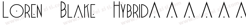 Loren Blake Hybrid字体转换